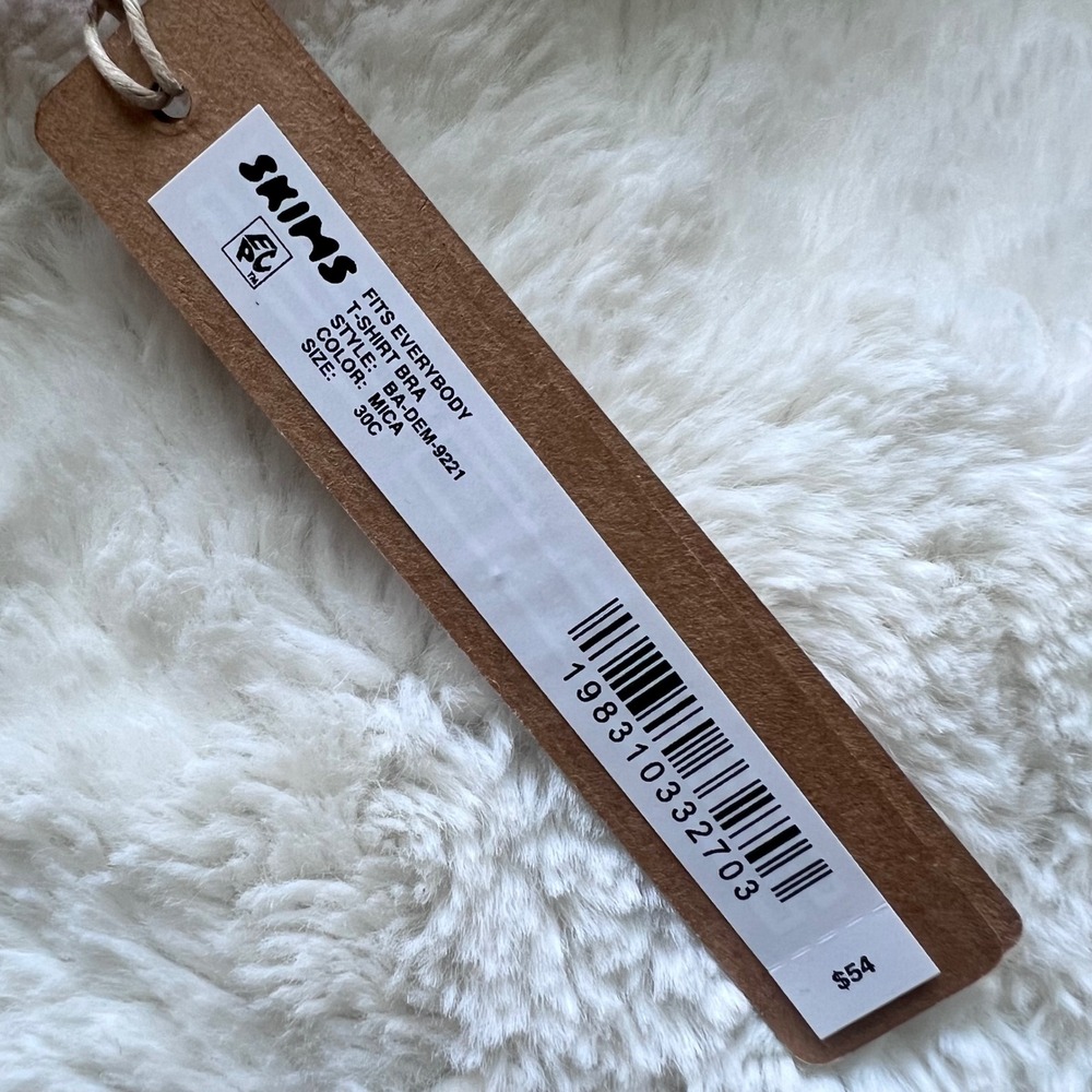 SKIMS Fits Everybody T-Shirt Bra Mica Tan Underwire BA-DEM-9221 Womens 30C NEW - Picture 7 of 11